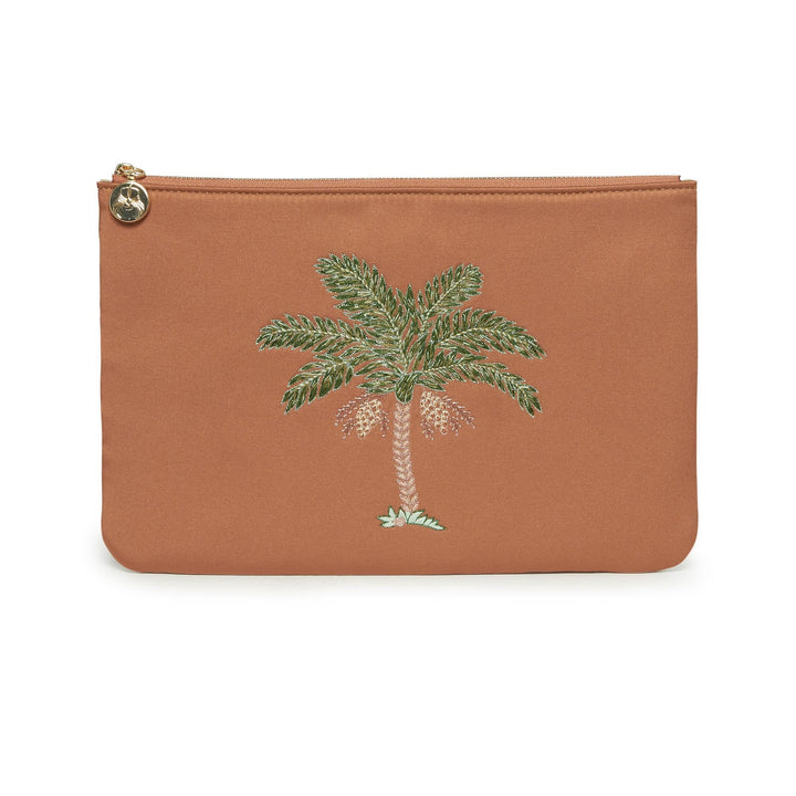 Date Palm Tree Clutch - Cinnamon