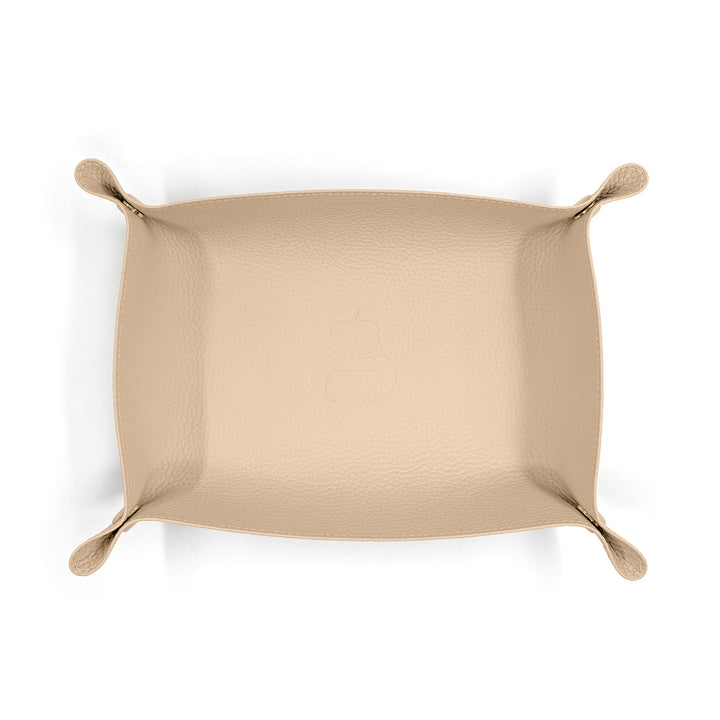 Leather Wallet Tray - Beige