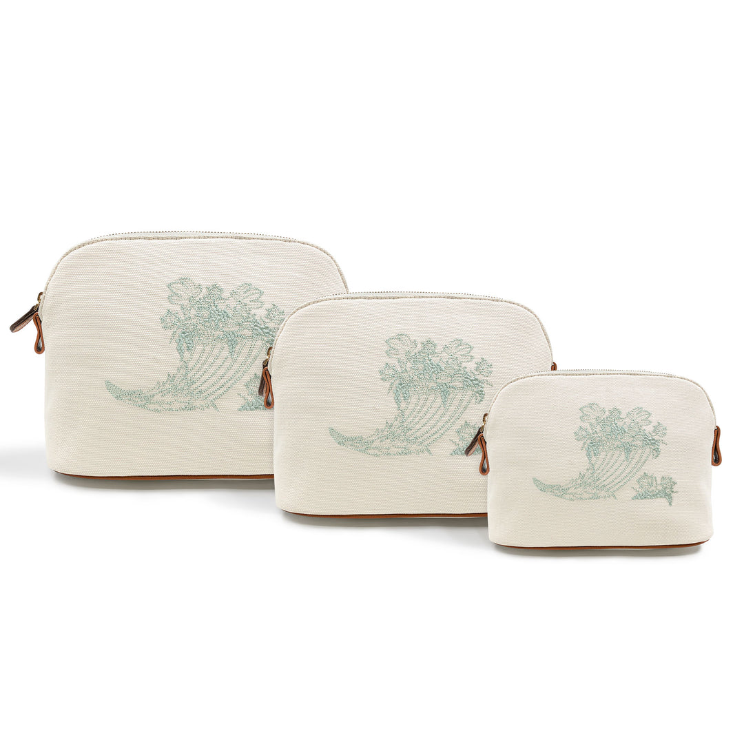 Cornucopia Make-up Bag Cream/Celedon