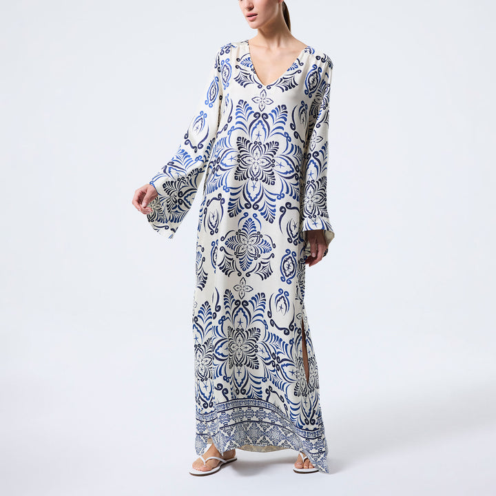 Bergamot Long Kaftan - Dark Blue