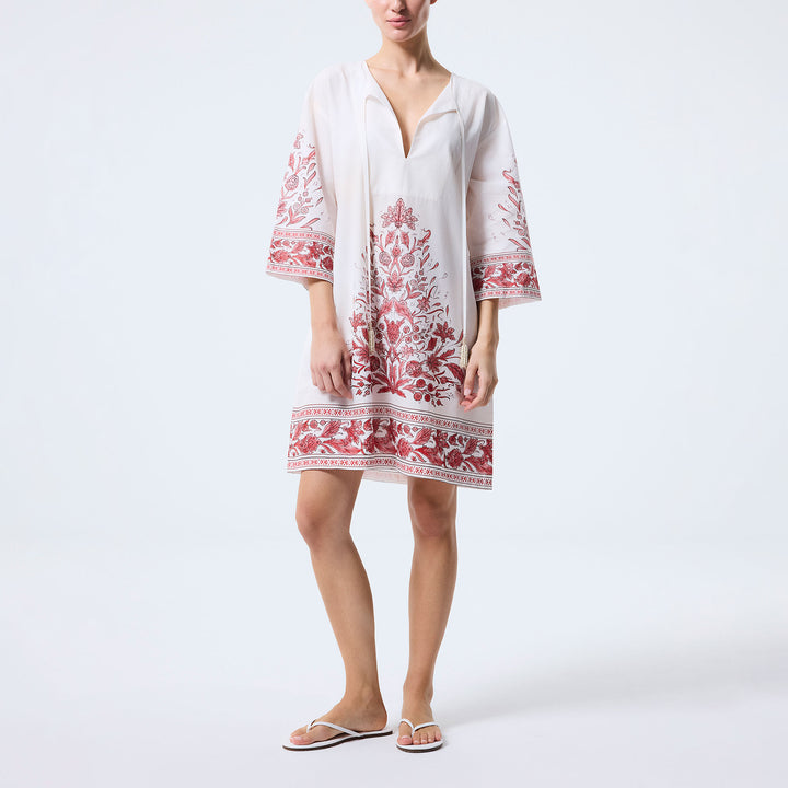 Nergis Short Tunic - Red