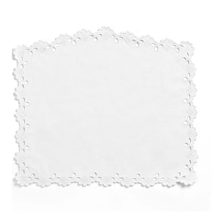 Seferî Heritage Linen Placemat with Openwork Embroidery