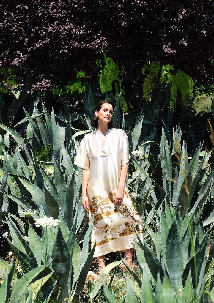 Mirage Long Kaftan - Green