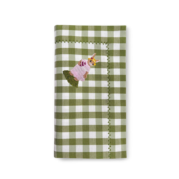 Seferî Plaid Napkin - Bunny Family - Set of 4