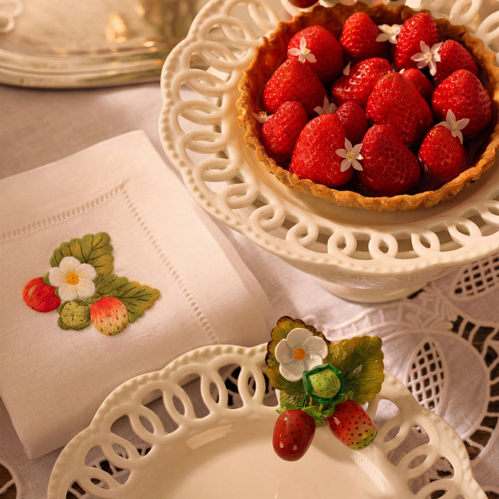 Seferî Embroidered Napkin - Berries - Set of 4