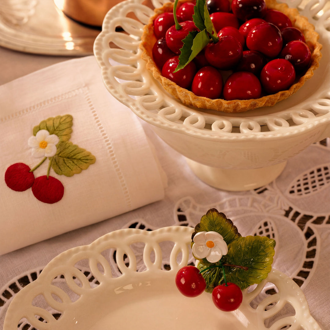 Seferî Embroidered Napkin - Berries - Set of 4