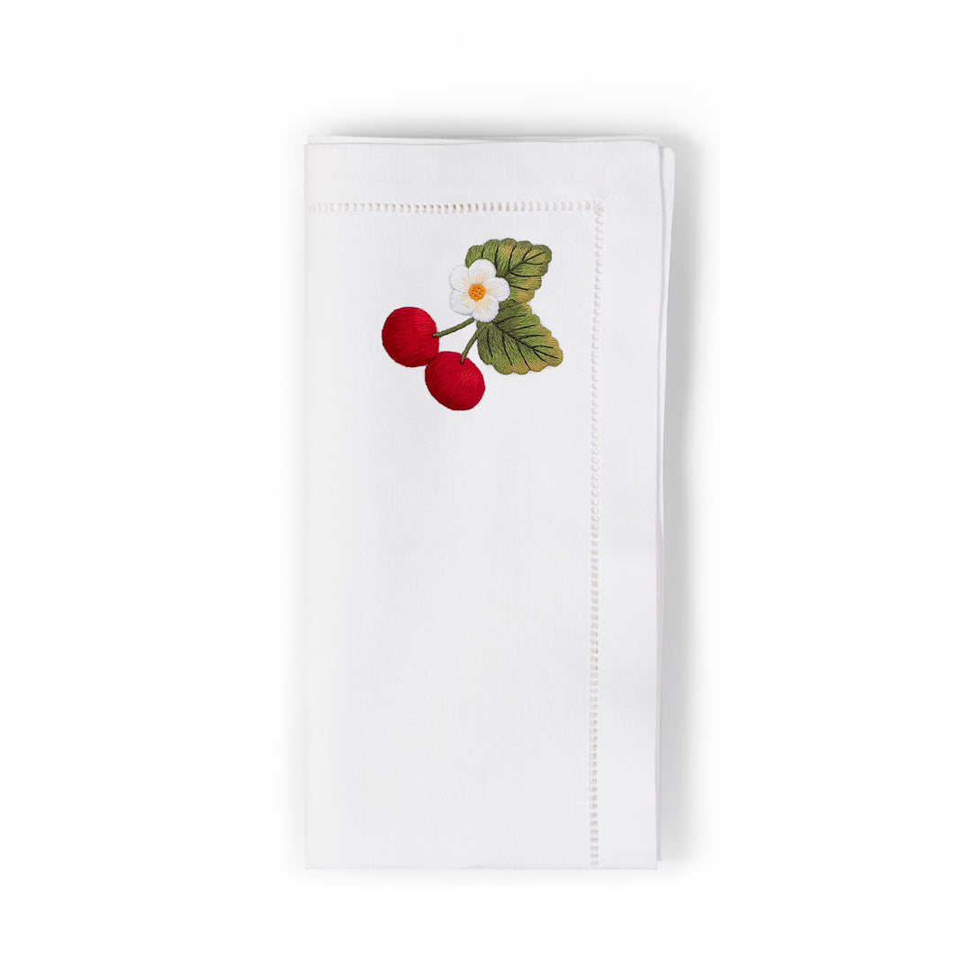 Seferî Embroidered Napkin - Berries - Set of 4