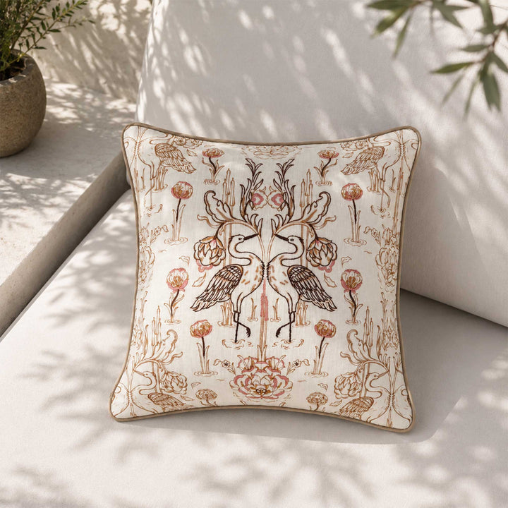 Everbound Decorative Cushion with Embroidery - Beige - 50x50 cm