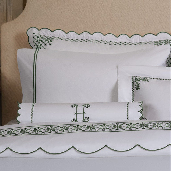 Seferî Flower Garden Standard Pillowcase - Green