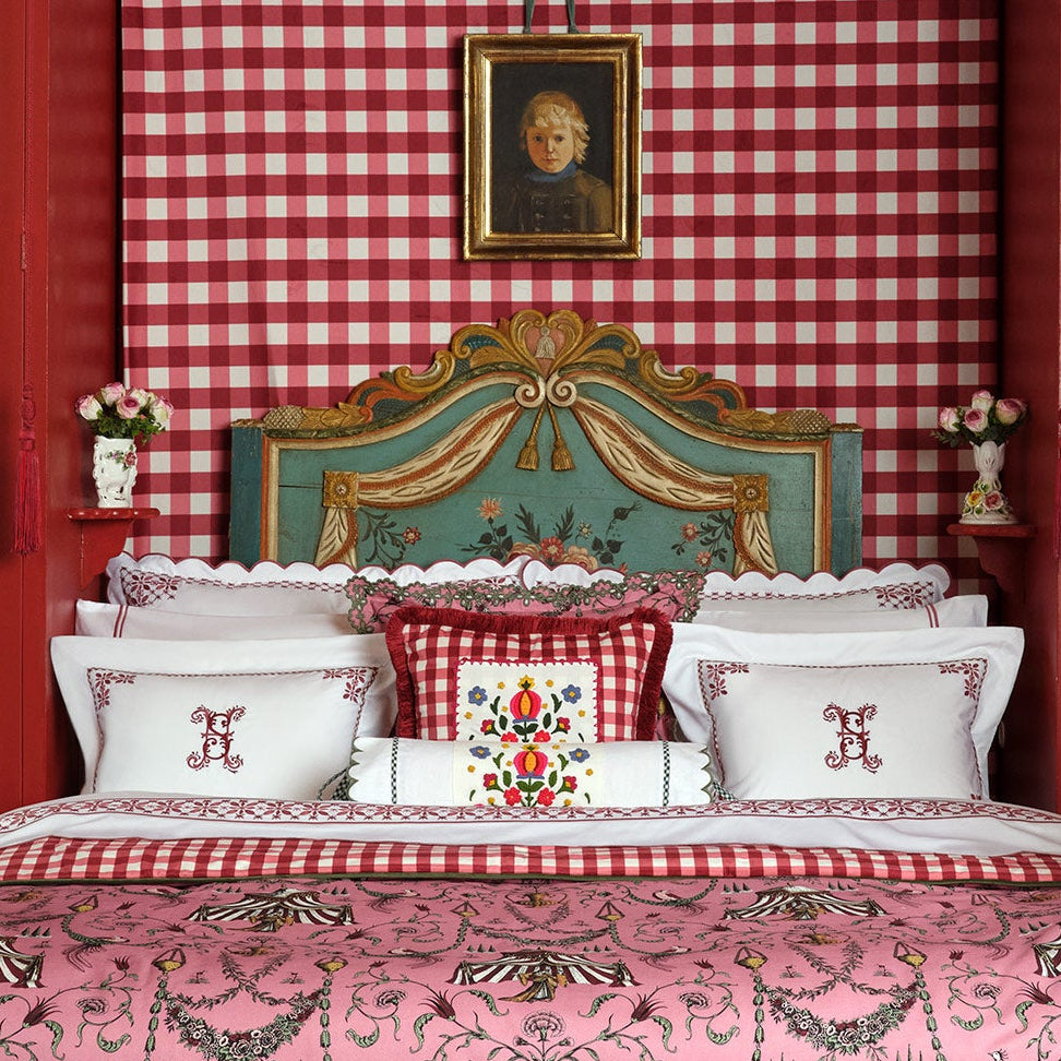 Seferî Flower Garden Duvet Cover - Pink