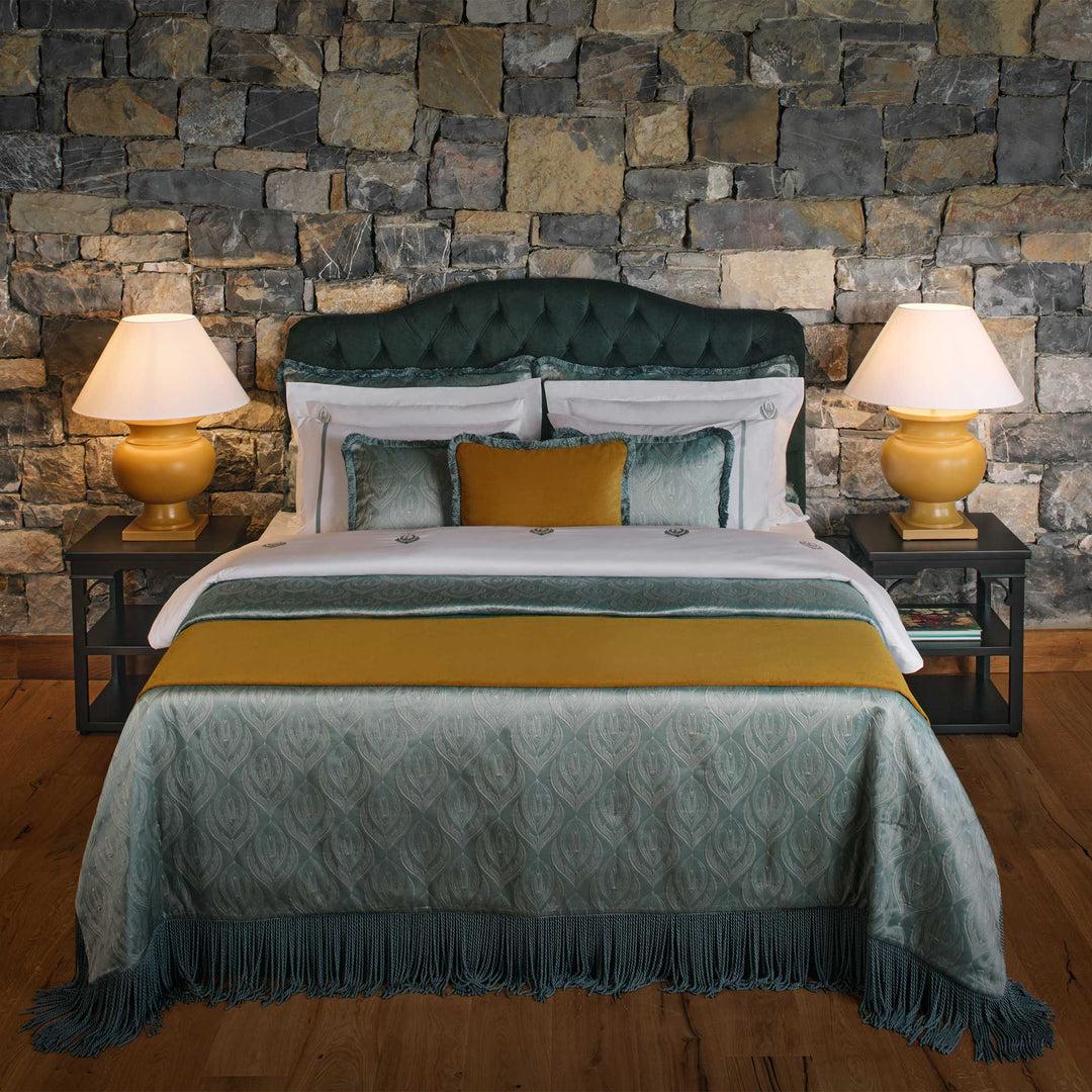 Pica Velvet Throw - Yellow