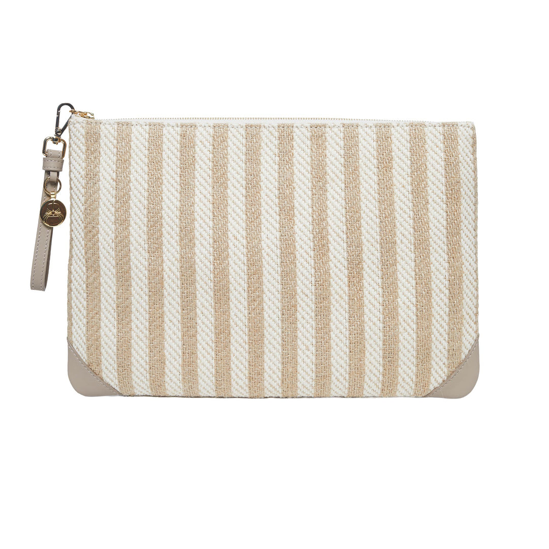 Natural Stripe Clutch