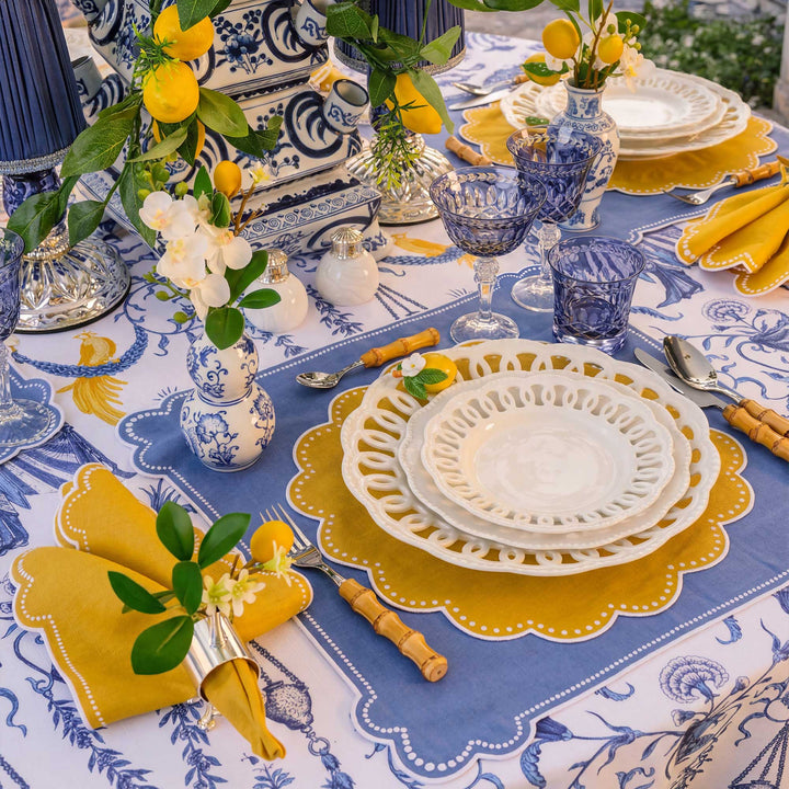 Seferî Pearl Round Placemat - Yellow