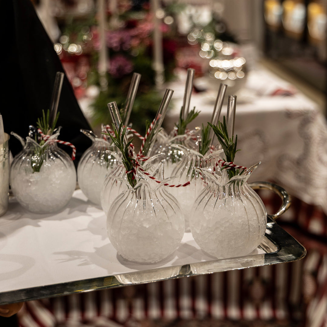 Seferî Pomegranate Glass With Straw - Set Of 6