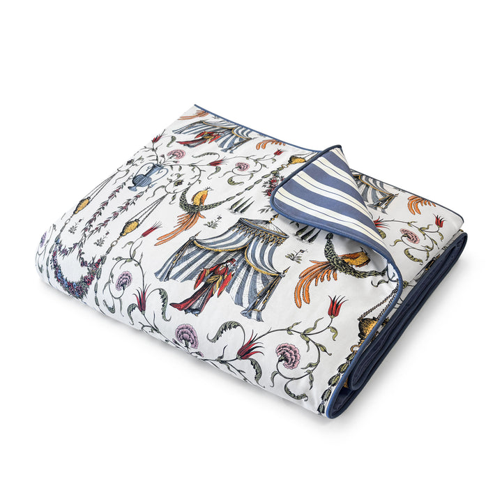 Seferî Bed Cover - White/Blue