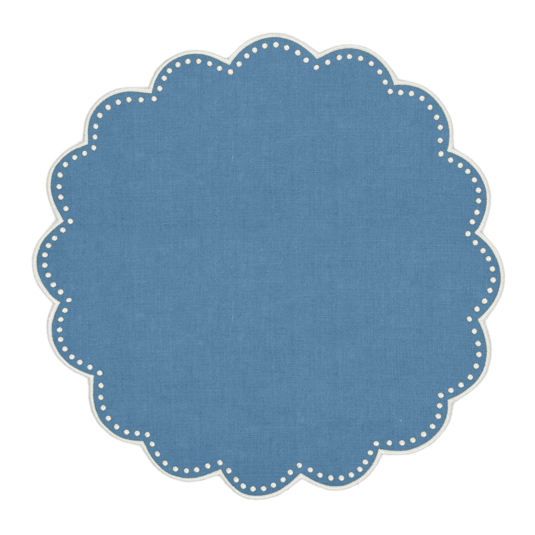 Seferî Pearl Round Placemat - Blue