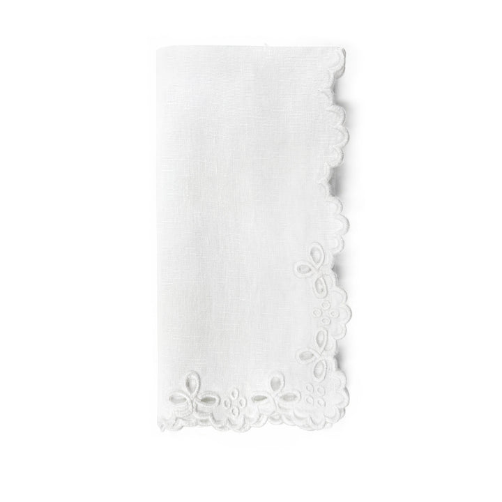 Seferî Linen Napkin with White Embroidery