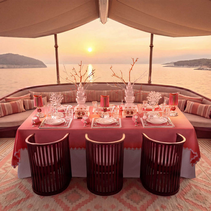 Seferî Linen Tablecloth with Openwork Embroidery