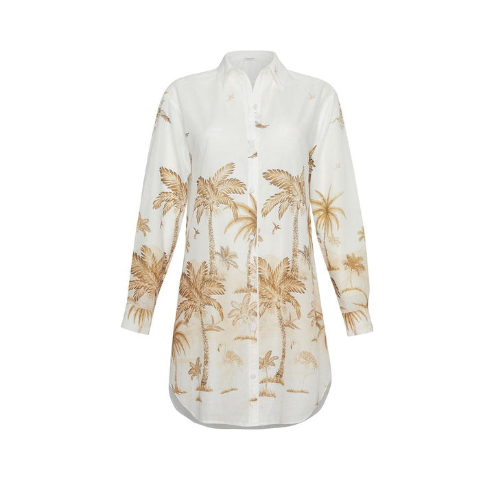 Anka Island Shirt Dress - Mustard