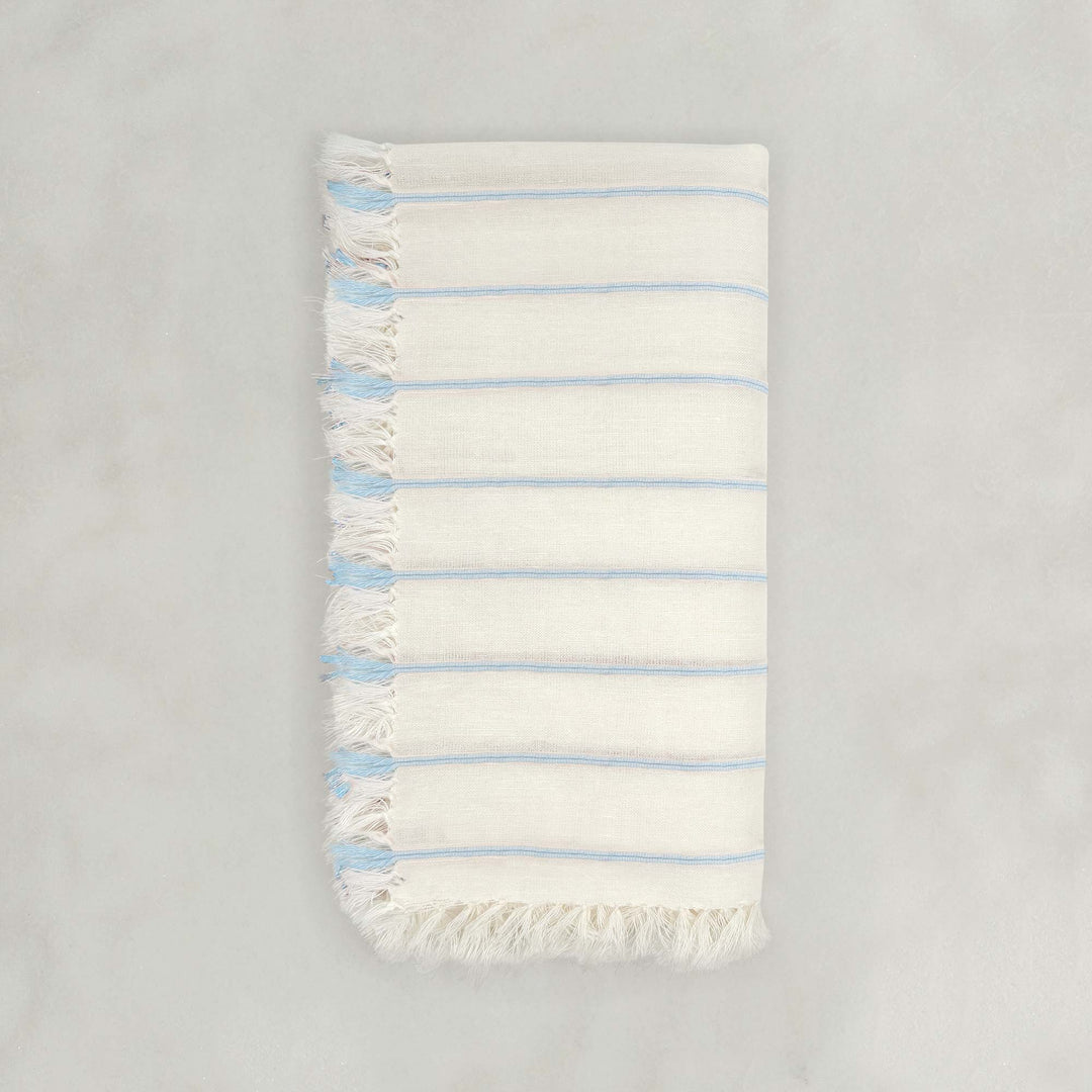 Handwoven 4-Piece Table Set – Blue Striped