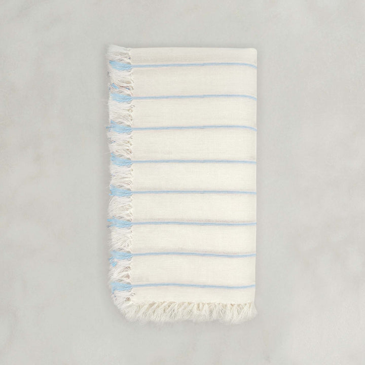 Handwoven 4-Piece Table Set – Blue Striped