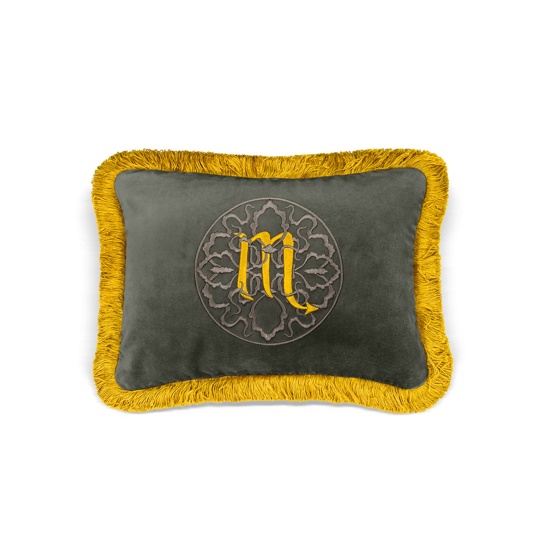 Zodiac Decorative Cushion - Grey/Yellow