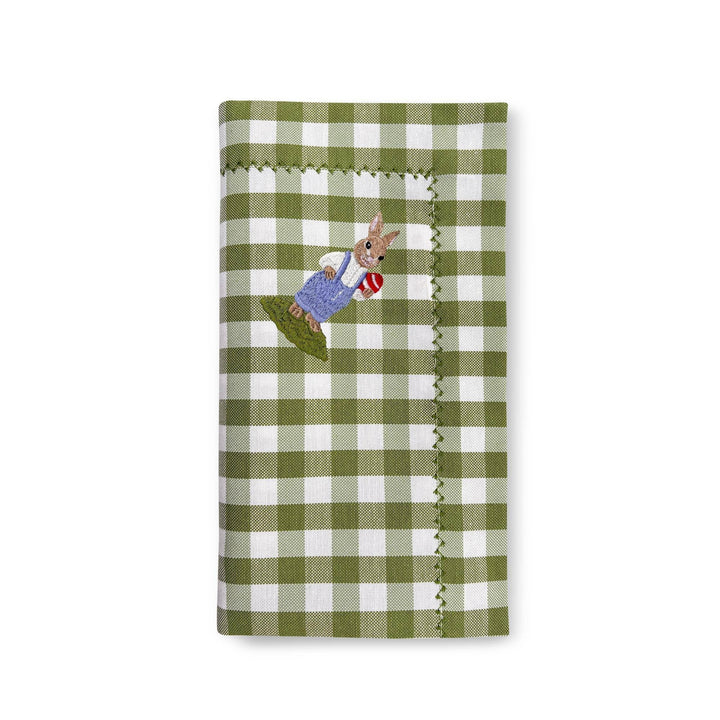 Seferî Plaid Napkin - Bunny Family - Set of 4