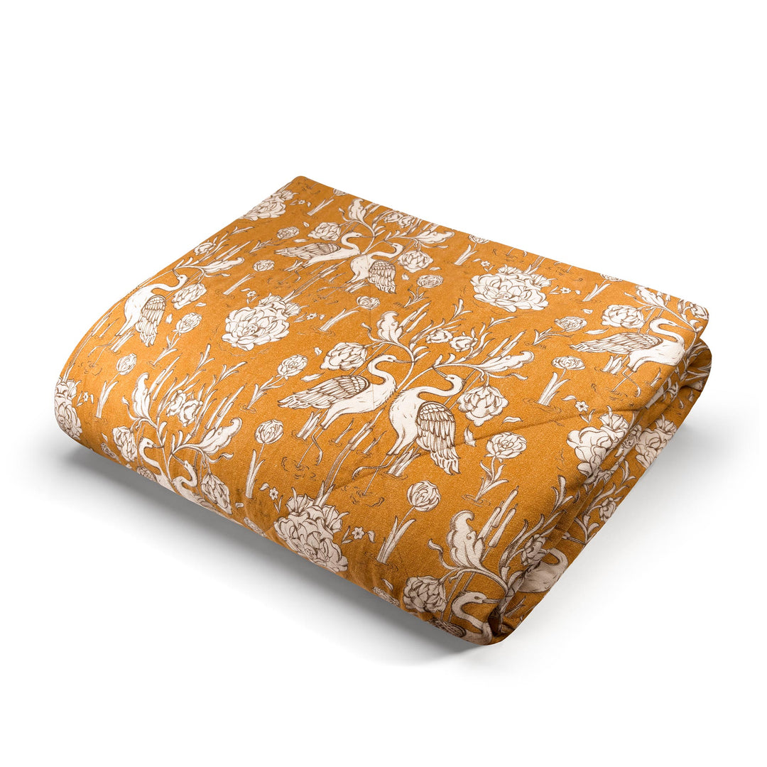 Everbound Quilted Bed Cover - Mustard