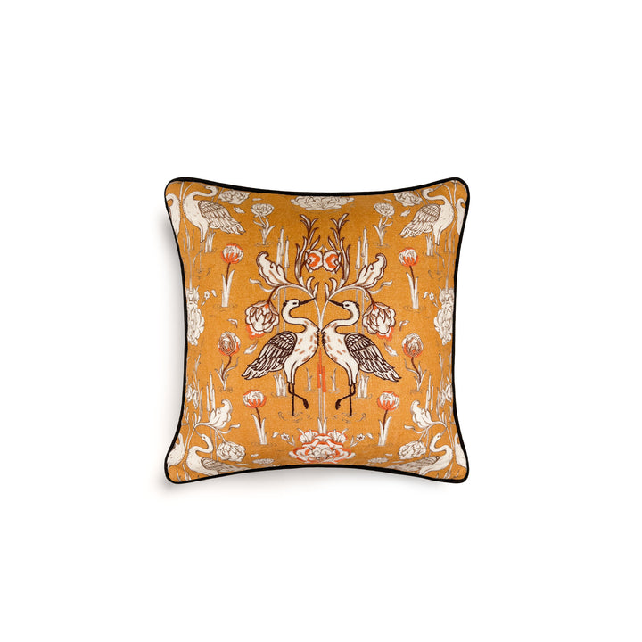 Everbound Decorative Cushion with Embroidery - Mustard - 50x50 cm