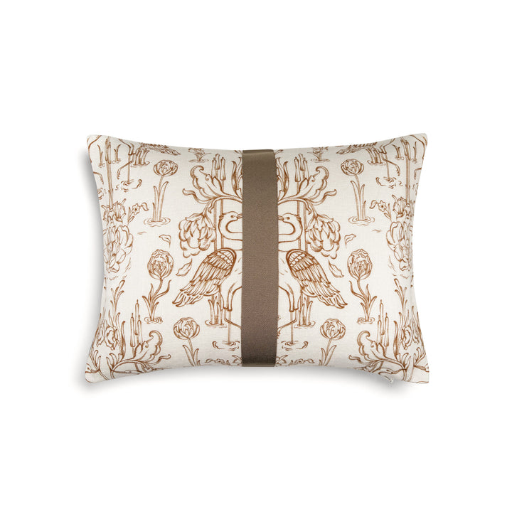 Everbound Decorative Cushion with Band Detail - White - 35x50 cm