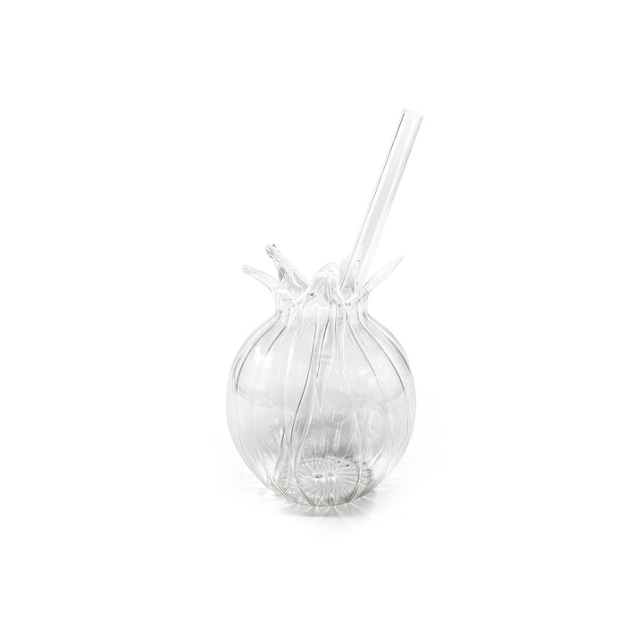 Seferî Pomegranate Glass With Straw - Set Of 6